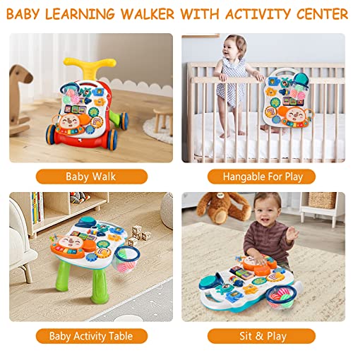 2-in-1-Lauflernhilfe-zum-Sitzen-und-Stehen-fur-Baby-Regulierbarer-Geschwindigkeit-Laufwagen-fur-Kleinkinder-Abnehmbare-Spielplatte-Baby-Musik-Lernen-Spielzeug-Fur-Kinder-von-12-36-MonatenGrun