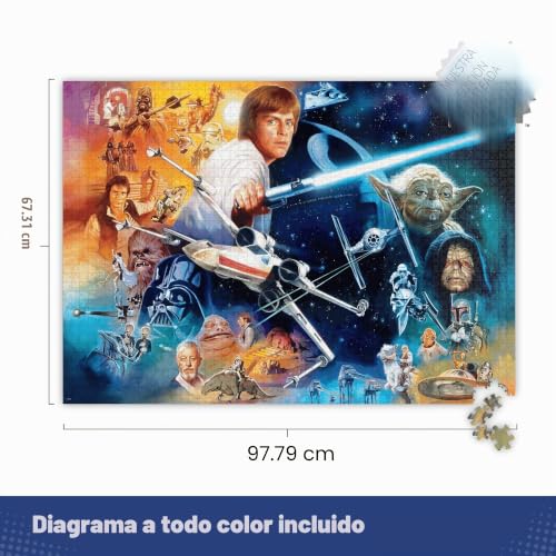 Rompecabezas de 2000 piezas Star Wars Silver Select de Buffalo Games premium 4