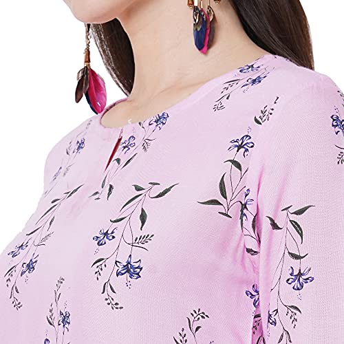 Image of GoSriKi Women's Cotton Straight Printed Kurta with Pant