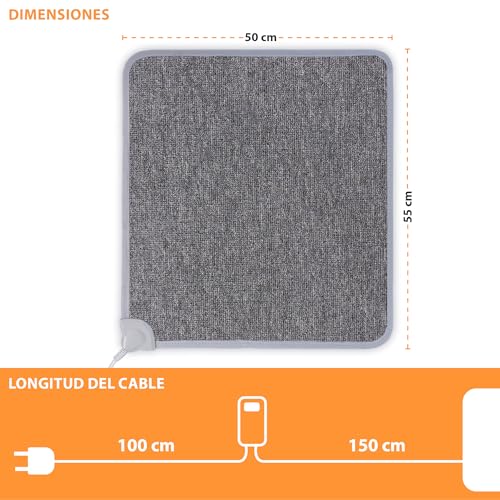 Miniatura 4 de 50x55cm 55 C Grande Alfombra Electrica Para Pies Aislante Radiante Calienta Pies Termica