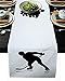 FUNNXGRSAM Hockey atleta astratta tavolino da caffè runner comò sciarpa per feste, cene, compleanno, cucina, fattoria, 30 x 199 cm