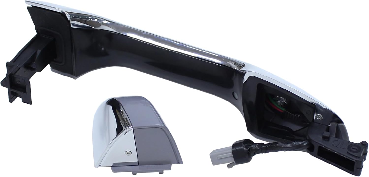 ApplianPar Front Driver Side Exterior Door Handle with Smart Key Chrome and Gray for Kia Sportage 2017-2022