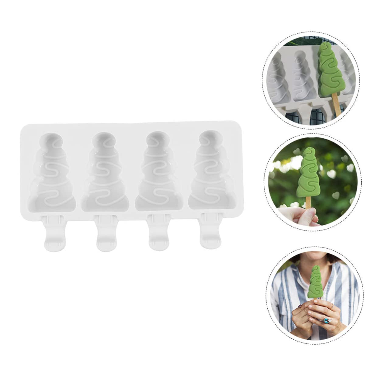 Garneck 1pc Christmas Tree Silicone Ice Cream Mold DIY Popsicle Maker for Fun Homemade Treats for Ice Cream Lovers Creative for Family Enjoyment