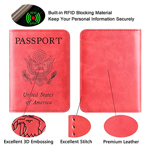 Image of Passport Holder for Travel Essentials, Passport Cover, Rfid Blocking Wallet | Travel Wallet, Leather, Passport Case, Travel Accessories, Vacation Luggage Must Haves, for Men Women