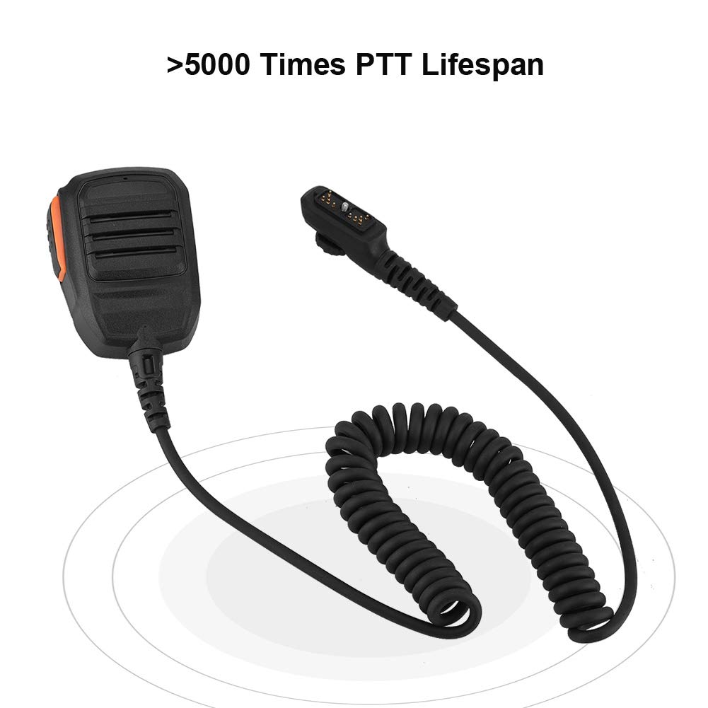 Microfono a Mano HYTERA HYT 3,5 mm Antipolvere Impermeabile Altoparlante Walkie-Talkie Radio CB Nero