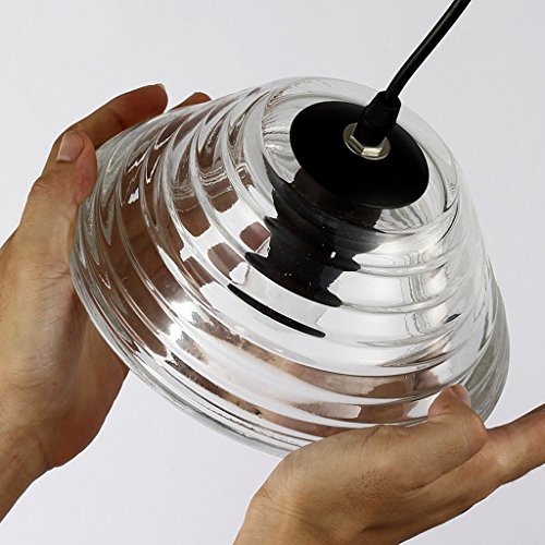 Lámpara colgante vintage de vidrio E27 para techo de cocina o restaurante 8
