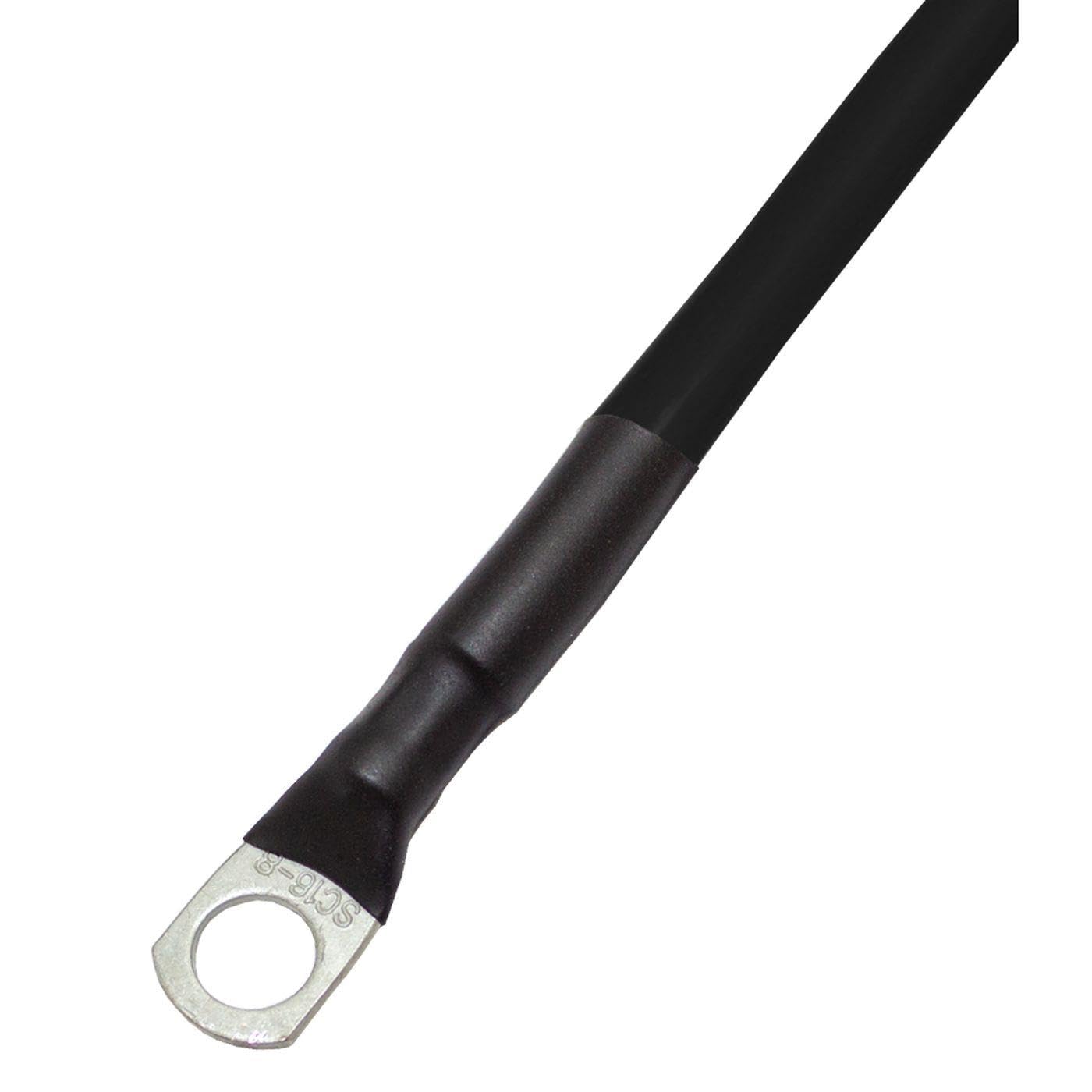 Lumonic 0,5m Cavo della batteria di terra 50mm² nero 2x Terminal del tubo M8 50cm