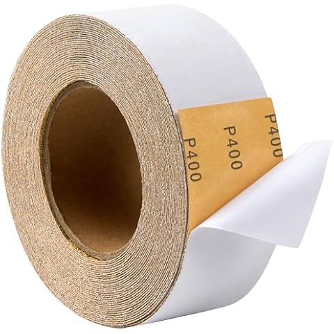 MIDO Professioanl Abrasive 400 Grit Sandpaper Roll 20 Yard x 2-3/4” Wide PSA Longboard Sandpaper with Adhesive Backing Sand Paper for Woodworking,Automotive,Sanding Blocks Cover