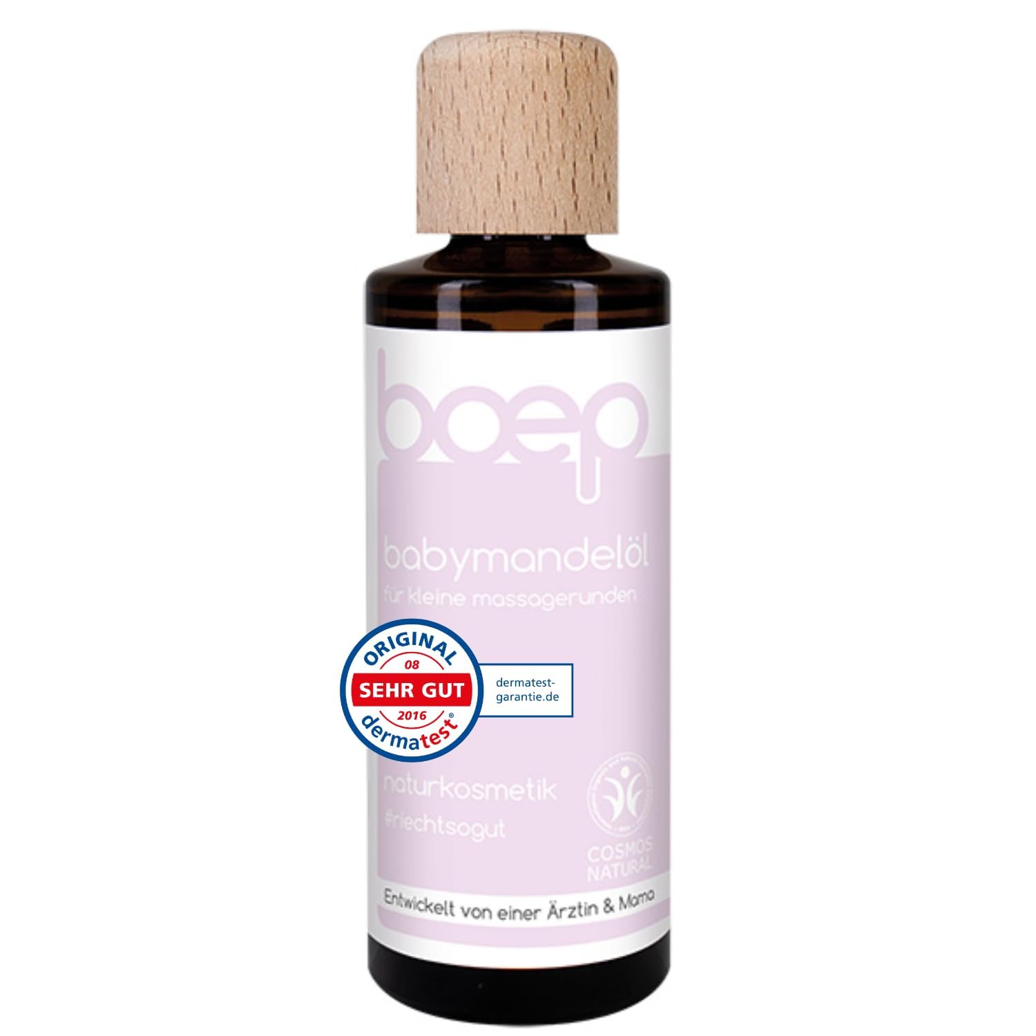 boep Aceite de almendras para bebés - Cosméticos naturales - Aceite para bebés para el cuidado y el masaje del recién nacido - Desarrollado con cariño por una médico y madre (150ml)