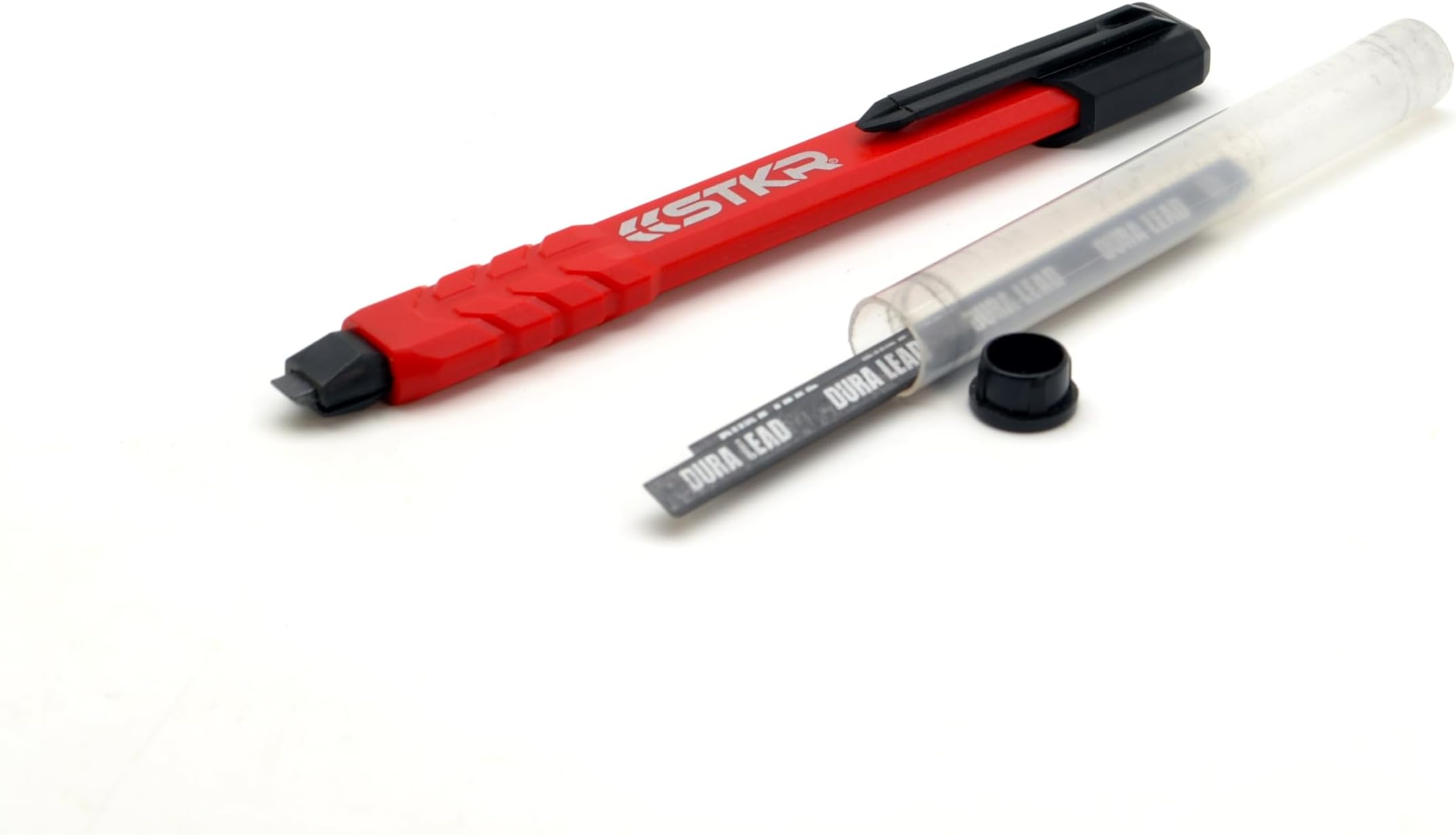STKR Concepts Mechanical Carpenter Pencil w / 3 pcs of replacement lead, red (77629)