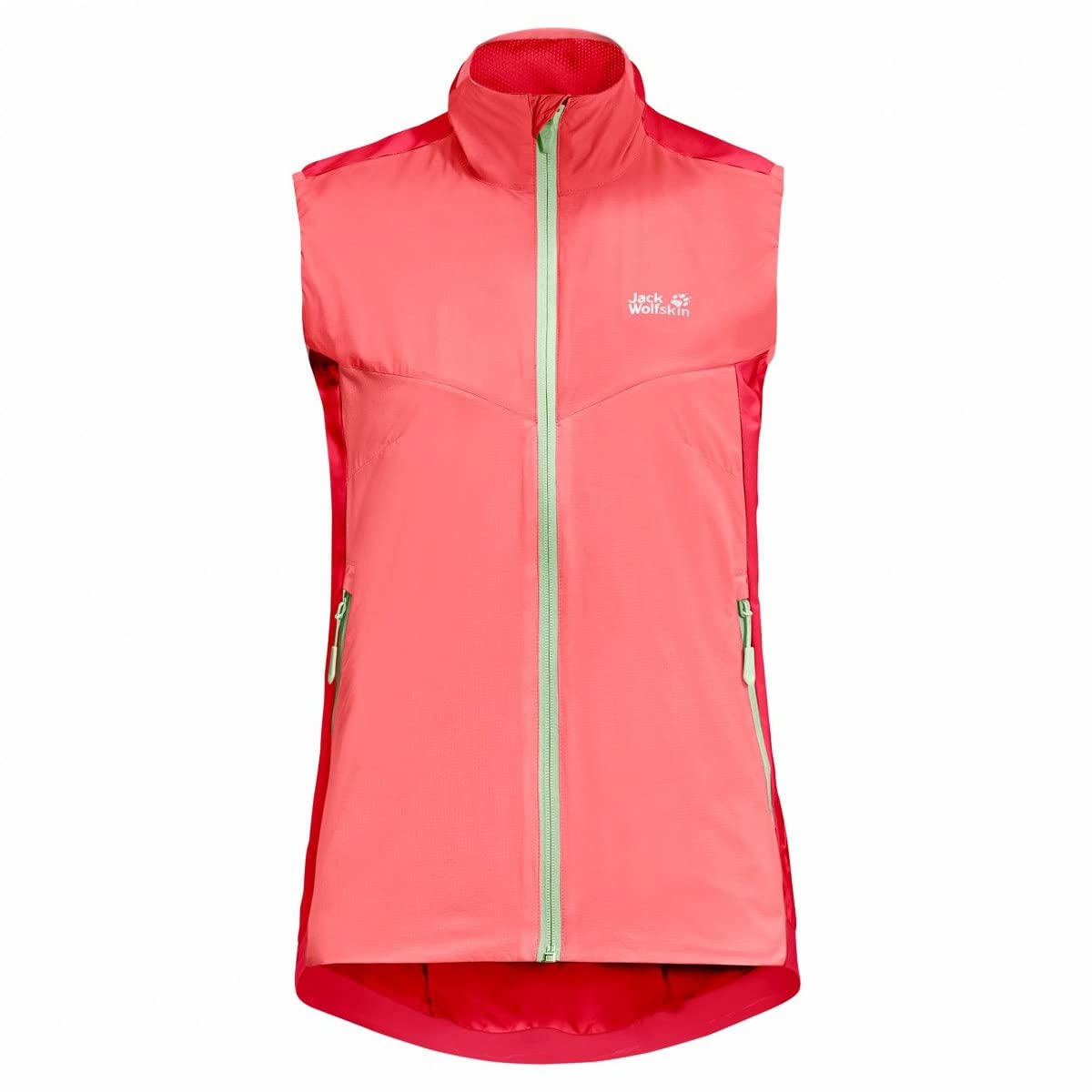 Jack Wolfskin W Tourer Softshell Vest Rot - Daunen Funktionelle kühlende Damen Bike Softshellweste, Größe M - Farbe Tuli