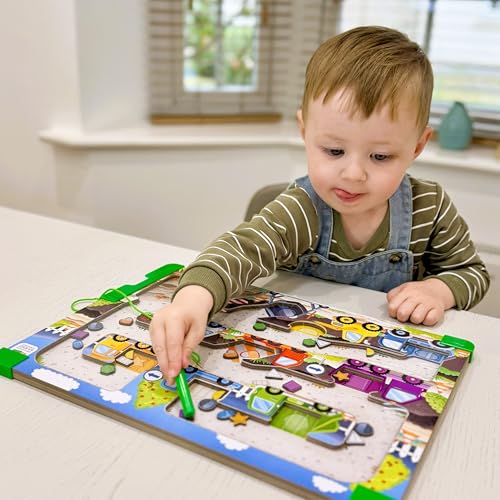 Sort & Learn Magnetic Puzzle - Shapes (New), Bright, Vibrant, 40 pieces, 11x15 inches - Image 3