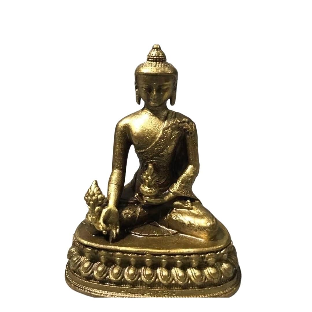 Bouddha médecine en alliage d'or pour retrouver la sérénité en voiture