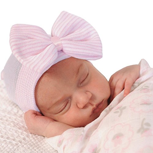 Preisvergleich Produktbild iEFiEL Babymütze Baby Mädchen Mütze - Neugeborenenmütze Erstlingsmütze Strick Mütze Hut- Baumwolle (One Size, Rosa)