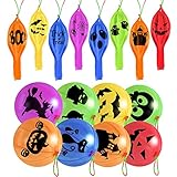 36 Halloween Punch Balloons, Halloween Party Favors Decorations Heavy Duty Punching Balloons for...