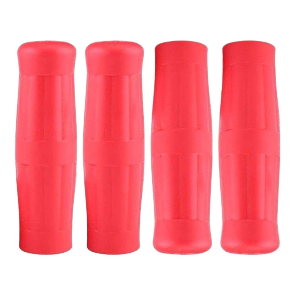 Bzjxhcrpe Red 22Mm Throttle Hand Grips Handlebar Grips Compatible With Universal Motorbike(Red)