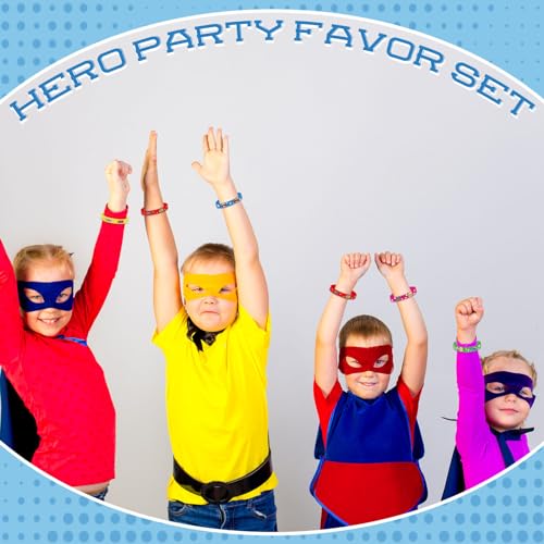 Roundfunny QIR-ROUNDFUNNY-123 30 Pcs Hero Party Favor Silicone Bracelets Piñata Fillers For Kids Classroom Prizes Carnival Goodie Bag Stuffers Goodie Rewards Hero Theme Birthday Party Supplies Decorations Gifts thumb #5