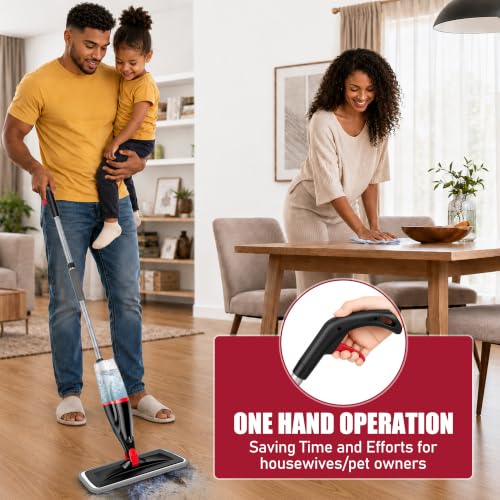 Image of Spray Mops for Floor Cleaning: Hardwood Floor Mop Wet Mop & 3 Washable Pads