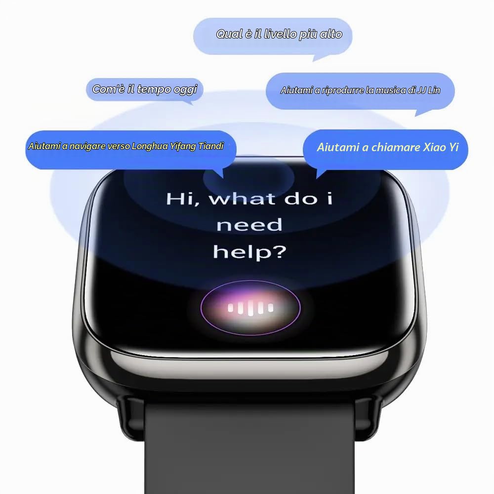 SUPEROFFERTA SCORTE FINALI 2026 novità Smartwatch Orologio intelligente AMOLED Chiamate Fitness Tracker Unisex Monitoraggio Frequenza cardiaca Saturimetro Pressione sanguigna (Nero)