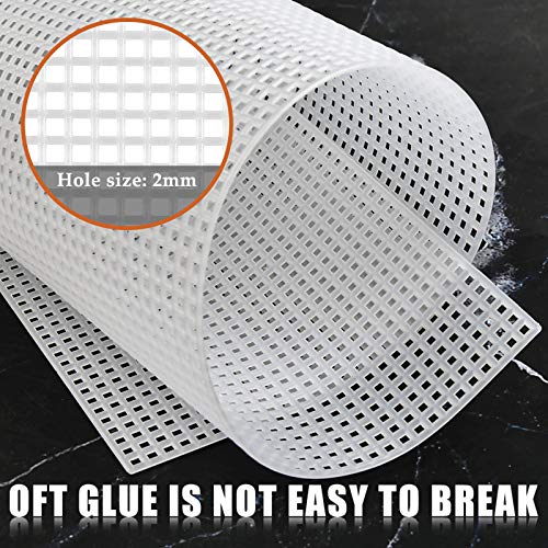 BUYGOO 38Pcs Mesh Plastic Canvas Sheets Kit Including 15 Pieces Clear Plastic Canvas, 12 Color Acrylic Yarn and Embroidery Tools for Embroidery Plastic Canvas Craft - Thumbnail 4