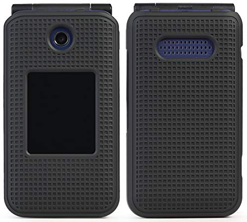 Case For Cingular Flip 4, Cricket Debut Case, Nakedcellphone [Black] Protective Snap-On Cover [Grid Texture] For Cricket Debut Flip (U102Ac), At&T Cingular Flip Iv Phone (U102Aa) #TOP1