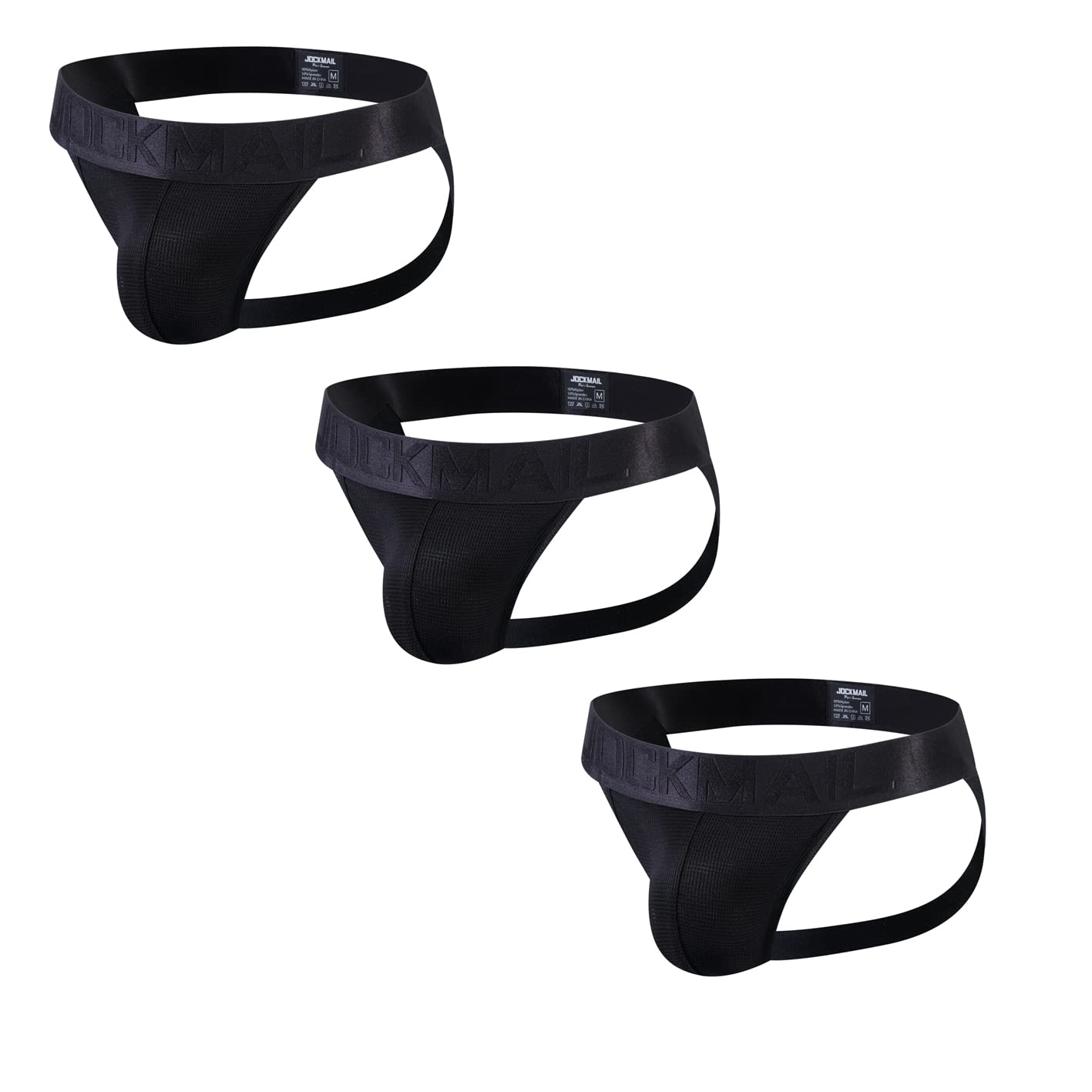 JOCKMAIL3Pieces/Pack Mens Underwear Jockstraps Mesh Mens Jockstrap Athletic Supporters Mens Sport Underwear
