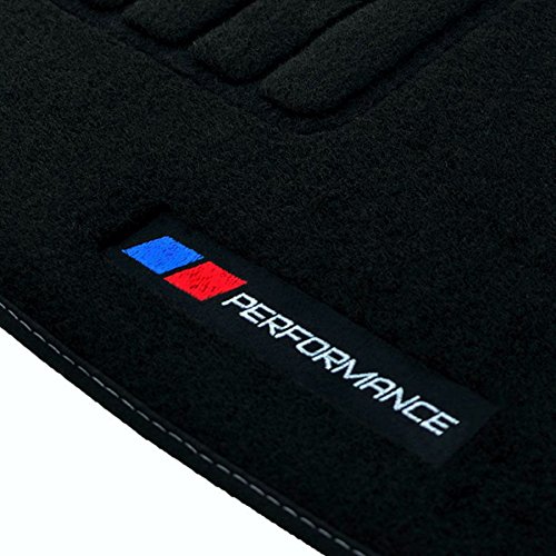 Car Lux AR15766- Alfombras Coche Alfombrillas a Medida para X6 E72 Performance PB en Velour Desde 2008-