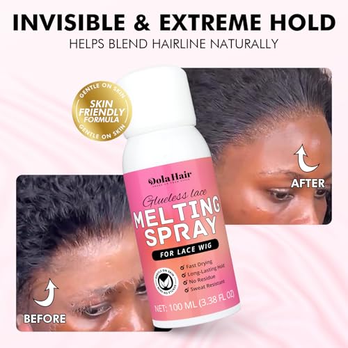 dolahair lace melting spray for glueless wigs lace bond melting spray bond adhesive wig glue spray melting spray1 band1 brush