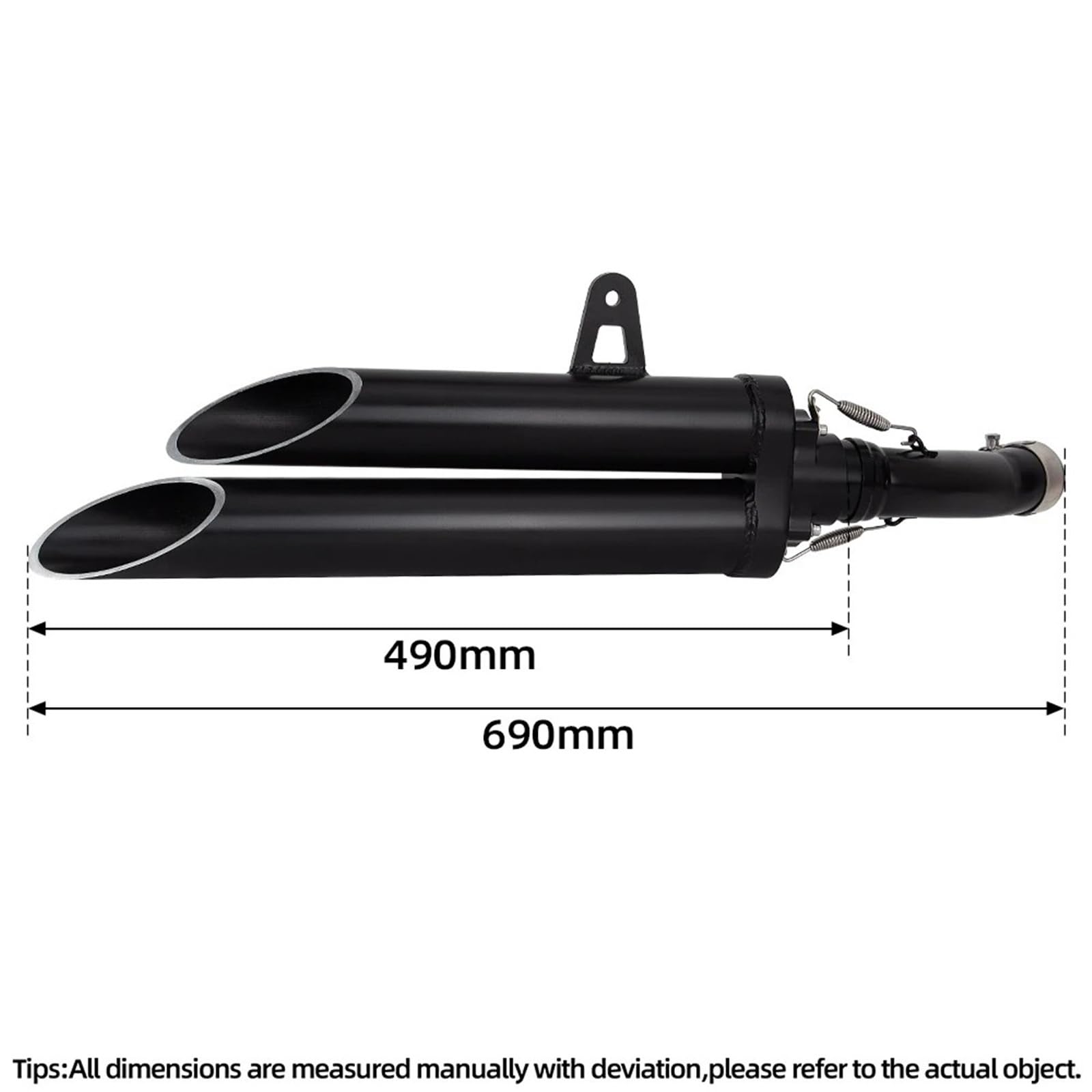 Tubo Di Scarico Per Moto Completamente Nero, Collegamento Centrale, Per CMX 300 Rebel 500 Rebel300 CMX500 Tubo Di Scarico Scarico per Motocicletta