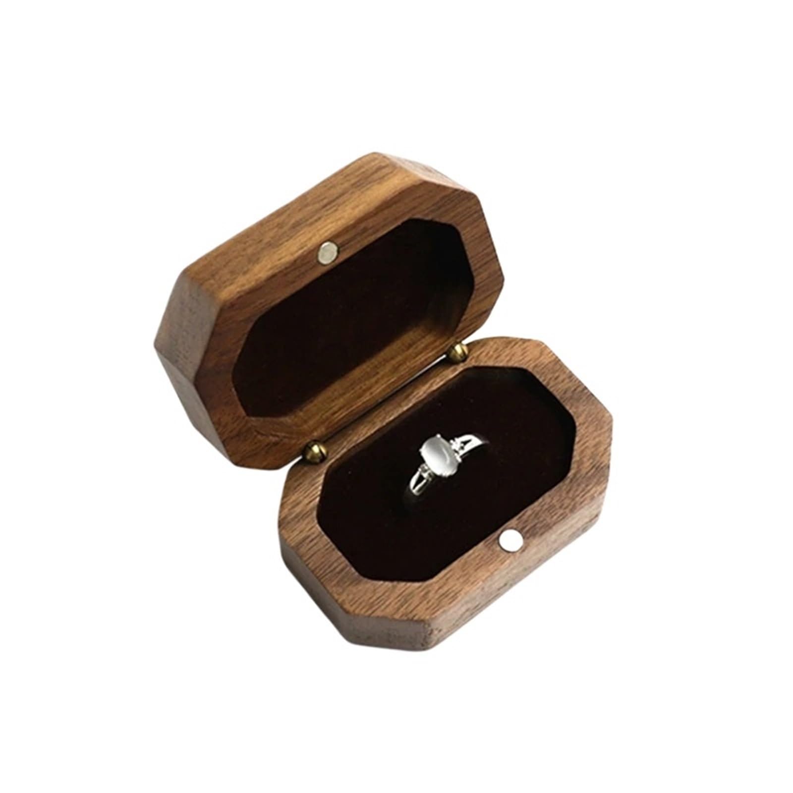 Wooden Ring Box Wood Engagement Ring Box For Proposal - Small Holder