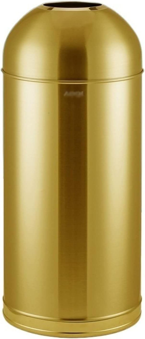 Outdoor Garbage Can Large Trash Can Outdoor Stainless Steel Garbage Can with Removable Inner Bucket, Open Top Commercial Trash Bin Waste Container, 48L/12.6 Gallons Large