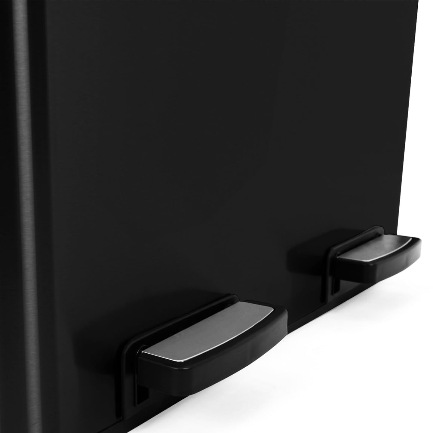 IDMarket - Bidone da cucina a selezione selettiva 2 x 30L nero 2 secchi estraibili e pedali in metallo