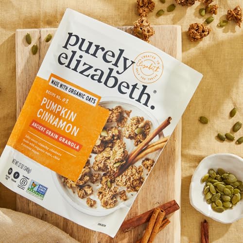 Image of Purely Elizabeth, Pumpkin Cinnamon, Ancient Grain Granola, Gluten-Free, Non-GMO, 12 Ounce (Pack of 3)