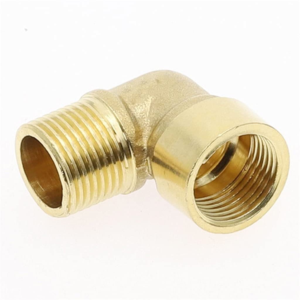 Crcrc Women's One Color 90 Degree Brass Elbow Pipe Fitting Connector - X Male Thread - 1/8" To 1" For Water And Fuel Applications(1Inch)