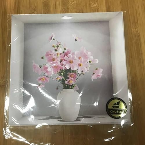 Cnuser 3D Vase Wall Stickers White Vases Daisy Flower Wall Decal Diy Rose Floral Wall Decor Removable Waterproof Wall Art For Yoga Bedroom Living Room Offices Home Decoration (Vase Daisy) #TOP6