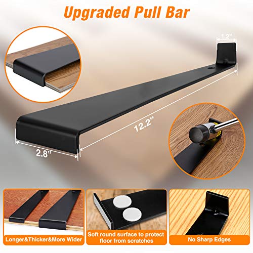 SILIVN Laminate Wood Flooring Installation Kit with 40 Spacers,Tapping Block, Heavy Duty Pull Bar and Reinforced Double-Faced Handle Mallet, 2 Waterproof Protective Foam Knee Pads