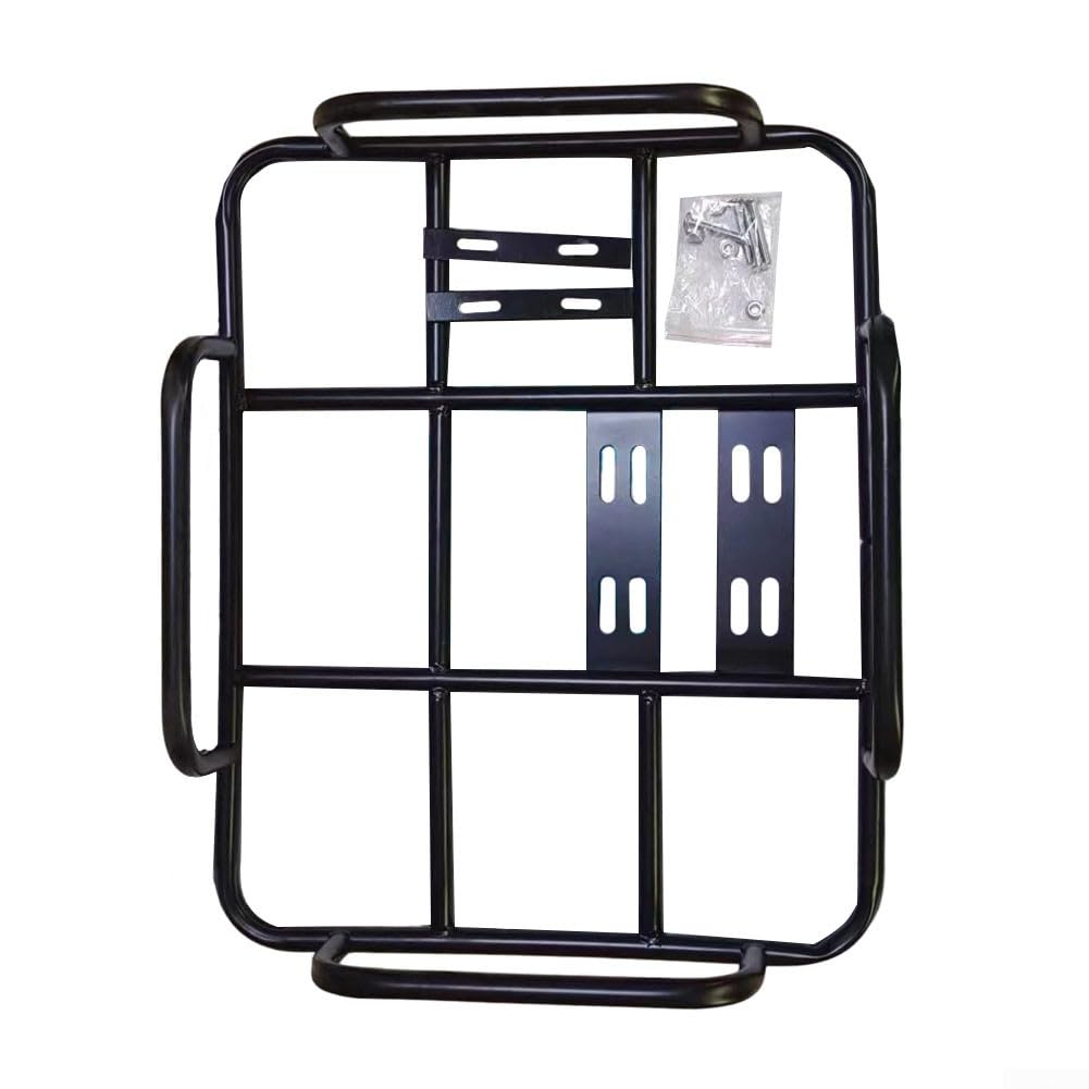 Grille arrière pour boîte de livraison de nourriture de moto avec garde-corps pour boîtes de 50 x 40 cm, kit de support de panier de transport de bagages en fer pour scooter électrique