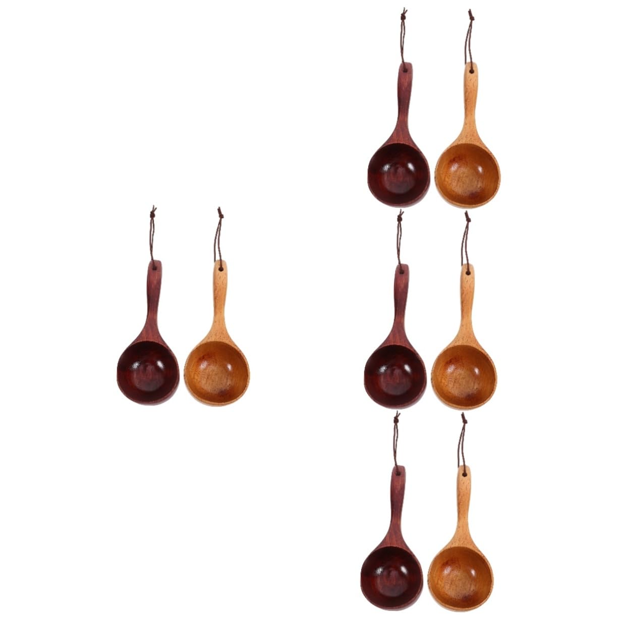 Alipis Lot De 4 Louches À Soupe En Bois Pour Riz Portables Et Robustes Pour 2 Pièces X 4