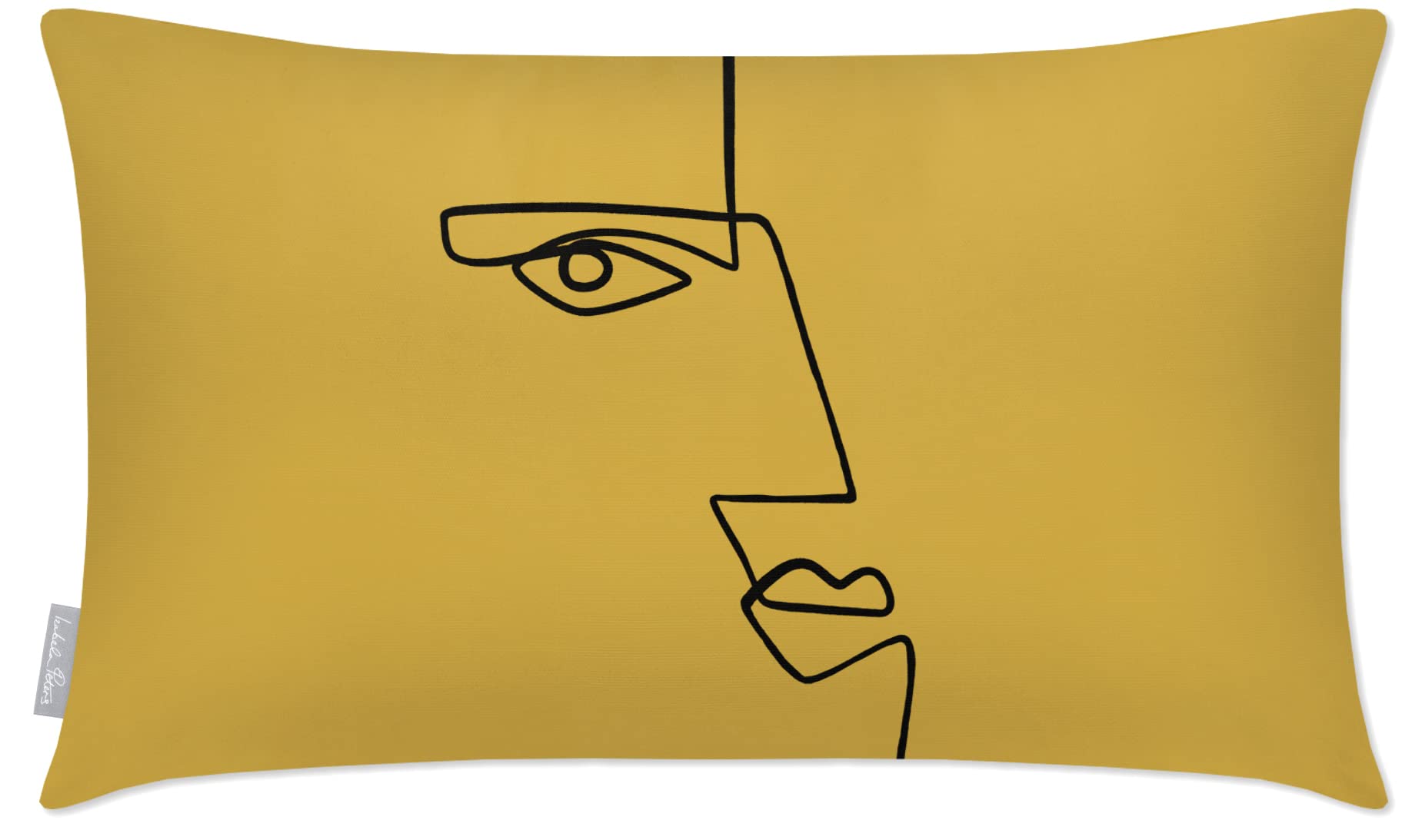 Izabela Peters Outdoor Cushions Waterproof, 50 x 30 cm, Filled Outdoor Cushion, Angular Face - Mustard Ochre, Garden Furniture Cushions, Outdoor Seat Cushions, Garden Chair Cushions