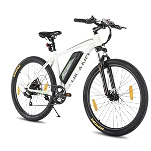 Hiland Elektrische fiets voor volwassenen, 26 inch elektrische mountainbike met afneembare accu, 250 W 36 V motor, 7 versnellingen e-bike voor mannen en vrouwen