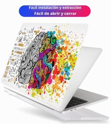 Carcasa MacBook Air 13 A2337 para estudiantes y creativos con diseño Cerebro 2 6