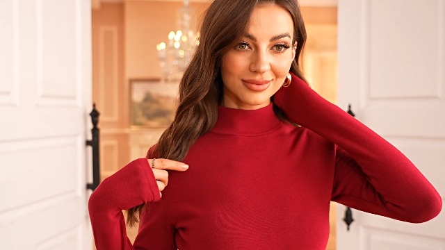 Abardsion Women's Long Sleeve Mock Turtleneck Shirts 2025 Fleece