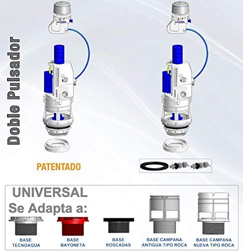Hidrotecnoagua accesorios wc - Mecanismo doble descarga por cable t-280+kit