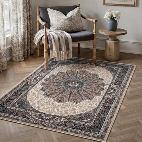 Image of Dream Weaverz Anti Slip Rectangular Carpet for Living Room & Hall | Silk | Flat Woven Soft Washable Floor Mat for Home, Bedroom Floor & Kitchen | Durable Anti Skid Rug for Daily Use (3 X 5) feet