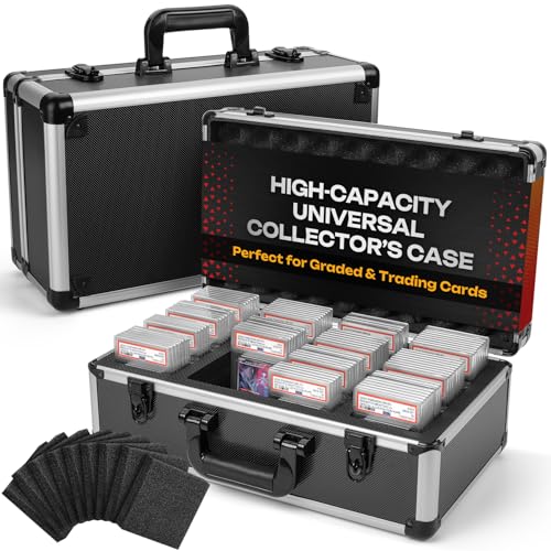 FunGuys Graded Card Storage Box, Trading Card Case for PSA Graded Cards, Hard Case, Sports Card Storage Boxes as PSA Card Holder, Baseball Slab Case Holder for Trading Cards