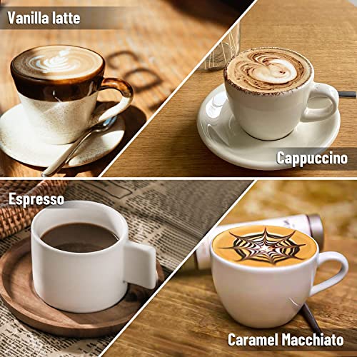 Fricoffee Espresso Machine With Milk Frother Semi-Automatic Pump Espresso Machine All-In-One Steam Espresso Machines 20 Bar Cappuccino Machine #TOP5