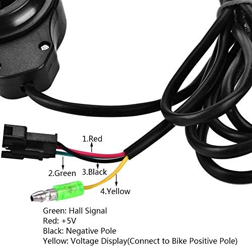 Miniatura 3 de Acelerador, Scooter Pulgar Acelerador con 4 Cables 12V - 99V para Scooter Eléctrico Motocicleta Moto