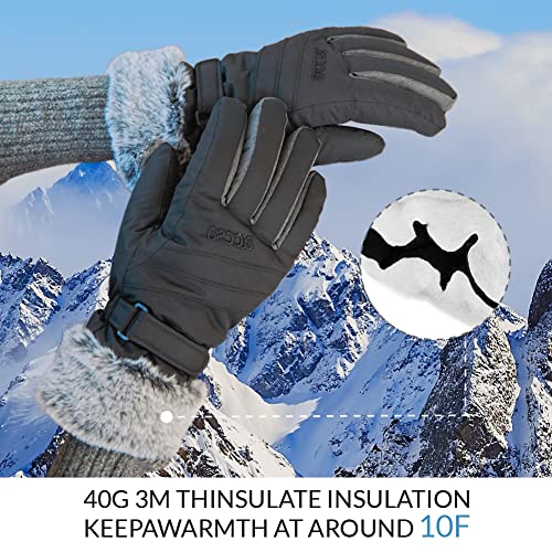 Accsa A99290-P Women Winter Ski Gloves 3M Thinsulate Waterproof & Windproof Snow Gloves thumb #2
