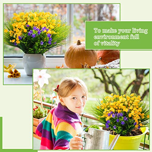 Crowye 36 Bundles Artificial Flowers Outdoor Fake Spring Flowers Uv Resistant Faux Flowers Plastic Artificial Plants For Home Decor Indoor Greenery Shrubs For Garden Bedroom Wedding Party, 3 Styles #TOP5