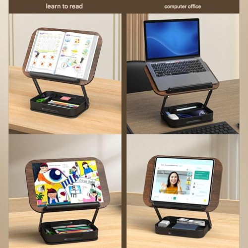 Support de livres pliable avec base tournante pour bureau - 2